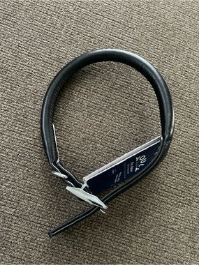 NWT Unisex Youly Adjustable Rolled Polyurethane Black Dog Collar Size M